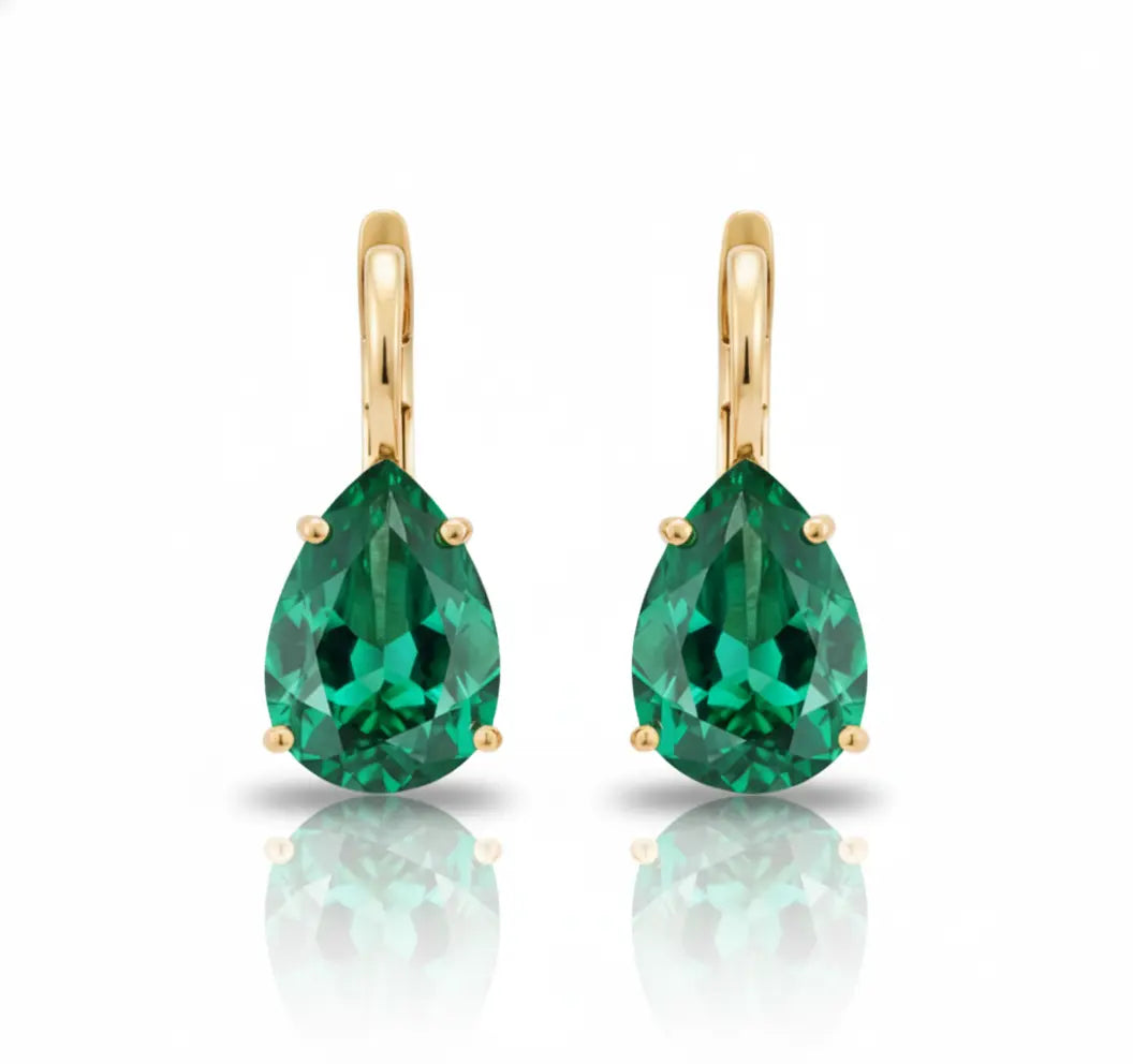 Eclisse Pear Emerald Eariings LaBante London