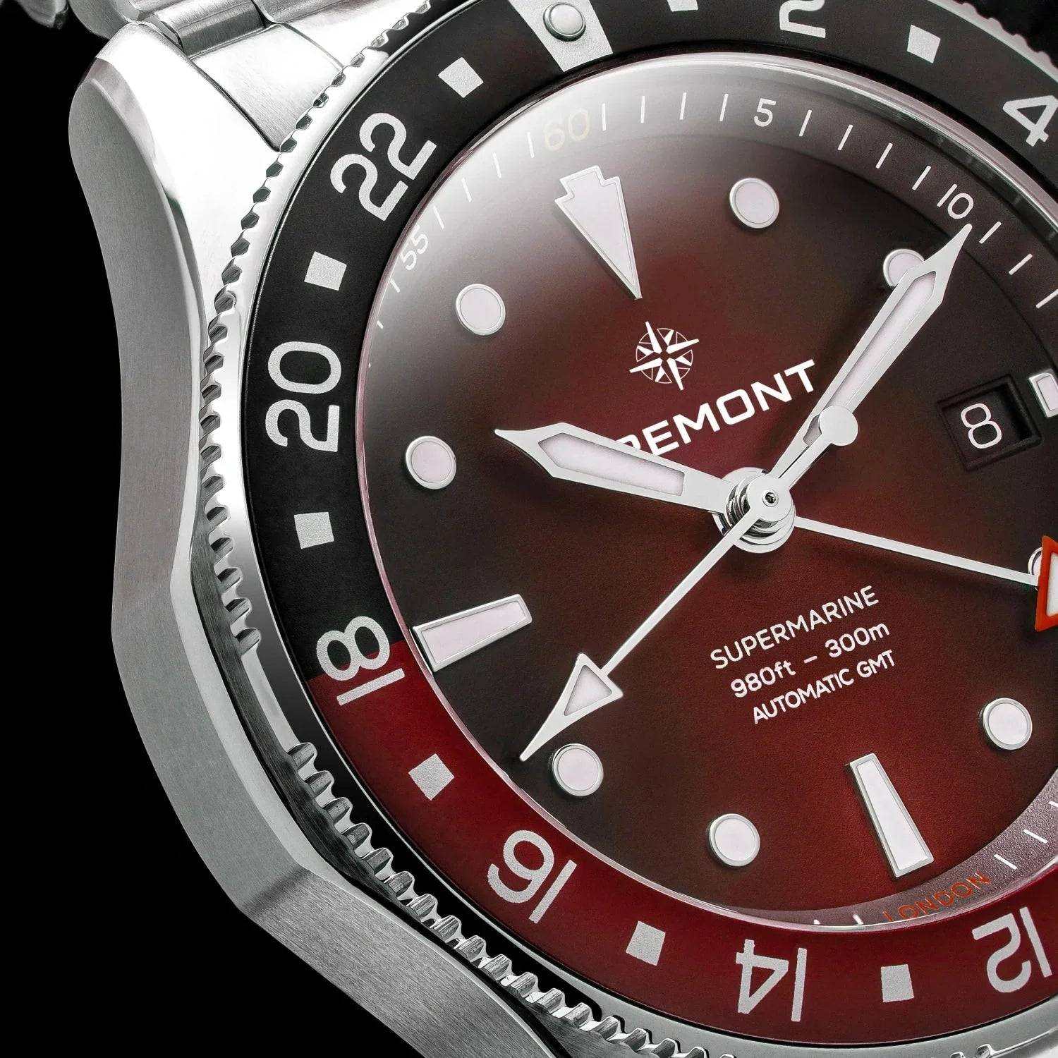 Supermarine 300M GMT, 'Ember' Red - The Sparkling Squirrels & Co. 