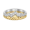 LUXE EDITION: 18K Yellow & White Gold Teton Stacking Rings™ (2 Ring Set) - The Sparkling Squirrels & Co.