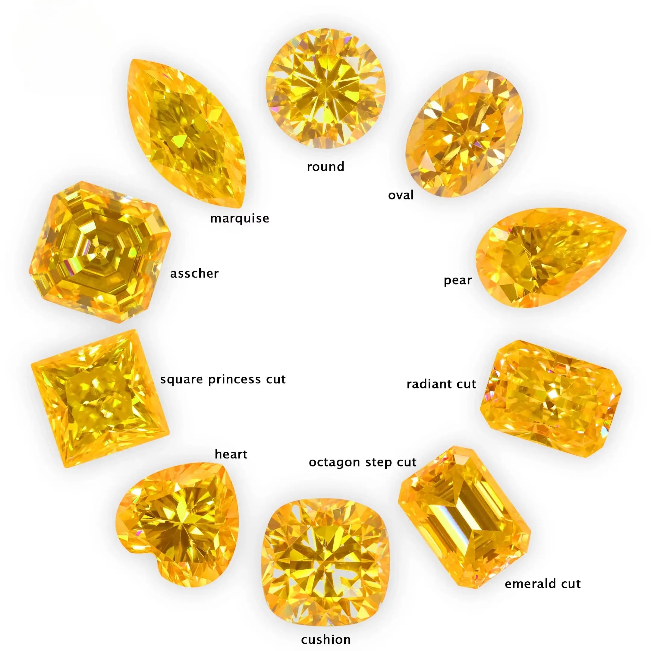 Messi Jewelry Fancy Colored Diamonds CVD HPHT Yellow Lab Grown Diamond Wholesale Maison Valderre