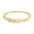 Diamond Shell Bangle, 14Kt - The Sparkling Squirrels & Co. 