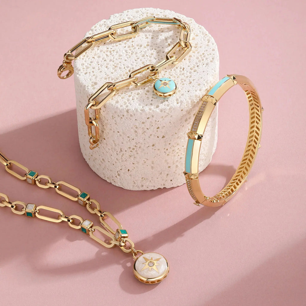 Jingzhanyi 18K Gold Flower Star Customizable Charm Bracelet Maison Valderre