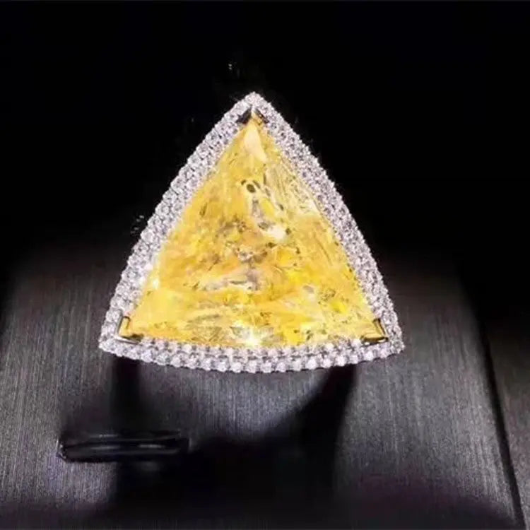 Dual Use Luxury Diamond Wedding Jewelry 18k Gold 10.35ct I2 Natural Yellow Diamond Necklace Pendant Ring Jewelry Maison Valderre