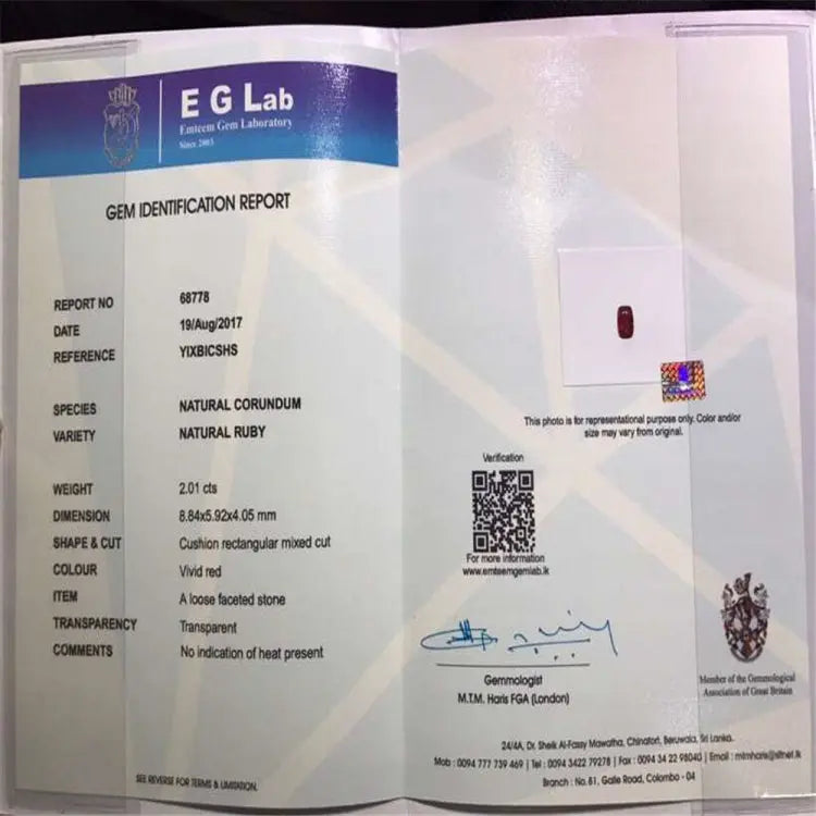 Fine Jewelry Wholesale Sgarit 18K White Gold Egl Certify 2.01Ct Vivid Red Unheated Natural Ruby Gemstone Jewelry Ring for Men Maison Valderre