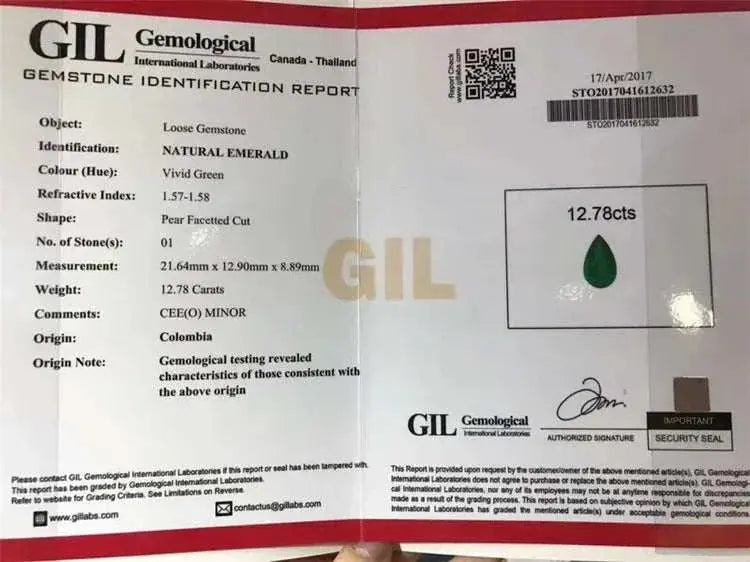 Luxury Necklace Jewelry Wholesale Brand 12.78ct Natural Gemstone Green Emerald 18k Gold Pendant Necklace - The Sparkling Squirrels & Co.