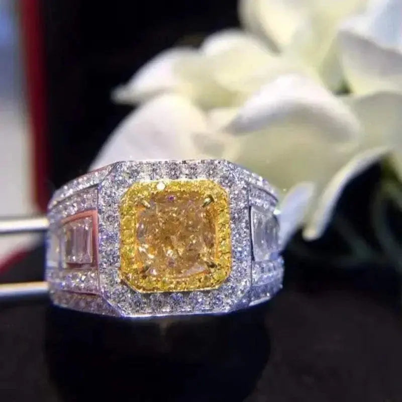 Natural Diamond 18K Gold Pure Gold Ring Beautiful Gemstone Ring Good Upscale Trendy Classic Party Fine Jewelry Hot Sell New 2025 - The Sparkling Squirrels & Co.