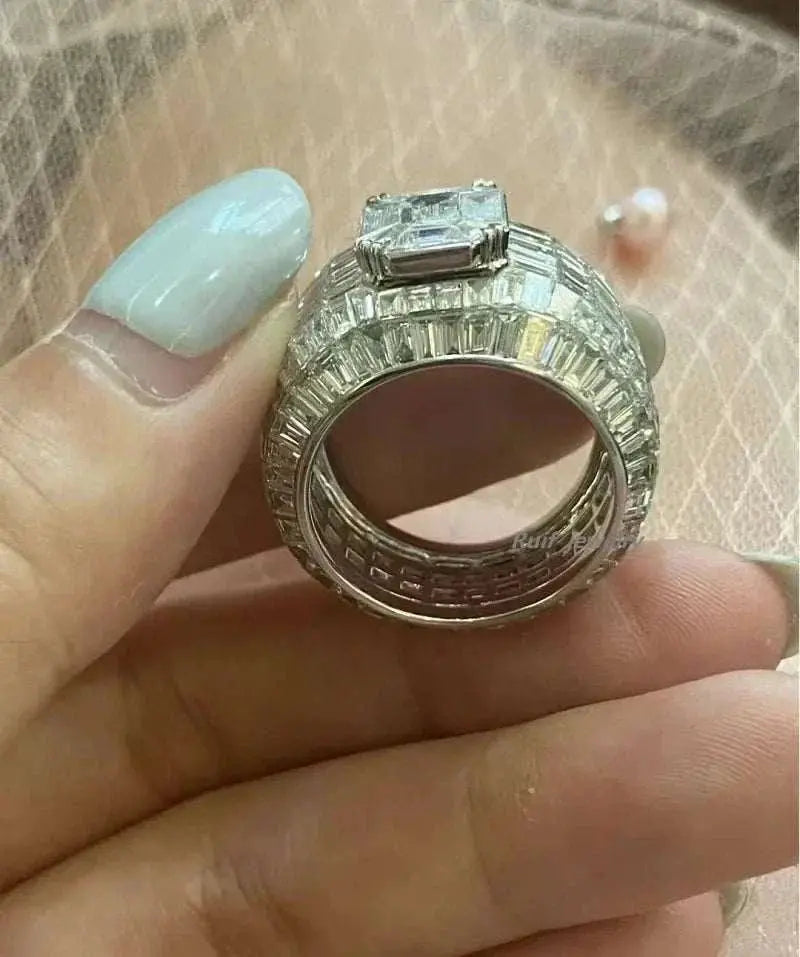 Ruif Unique Customized Luxury Design 10ct Center Lab Grown Diamonds Rings for Men Special Fascinating Jewelry - The Sparkling Squirrels & Co.