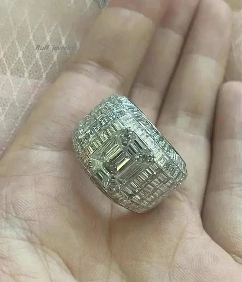 Ruif Unique Customized Luxury Design 10ct Center Lab Grown Diamonds Rings for Men Special Fascinating Jewelry - The Sparkling Squirrels & Co.