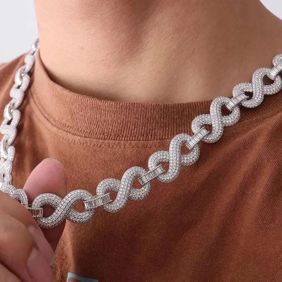 Provence custom 10K solid gold 15mm hip hop cuban link chain iced out lab diamond cuban chain necklace for men rapper party - The Sparkling Squirrels & Co.