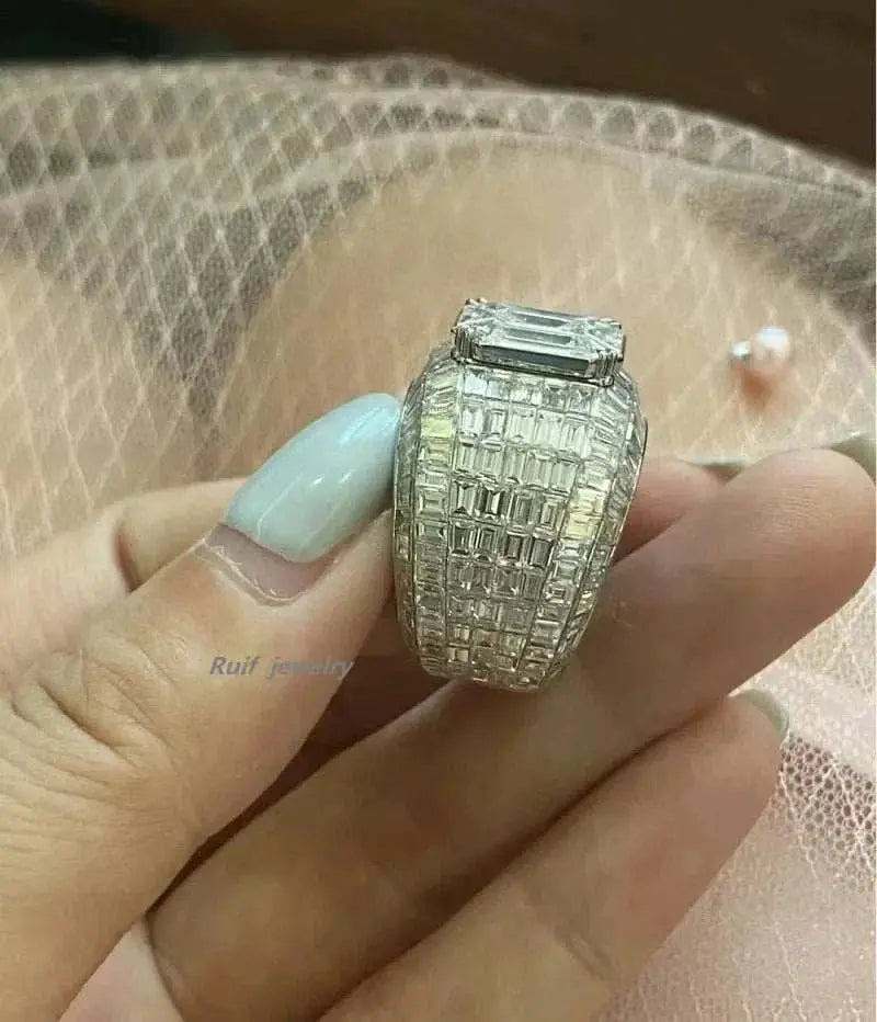 Ruif Unique Customized Luxury Design 10ct Center Lab Grown Diamonds Rings for Men Special Fascinating Jewelry - The Sparkling Squirrels & Co.