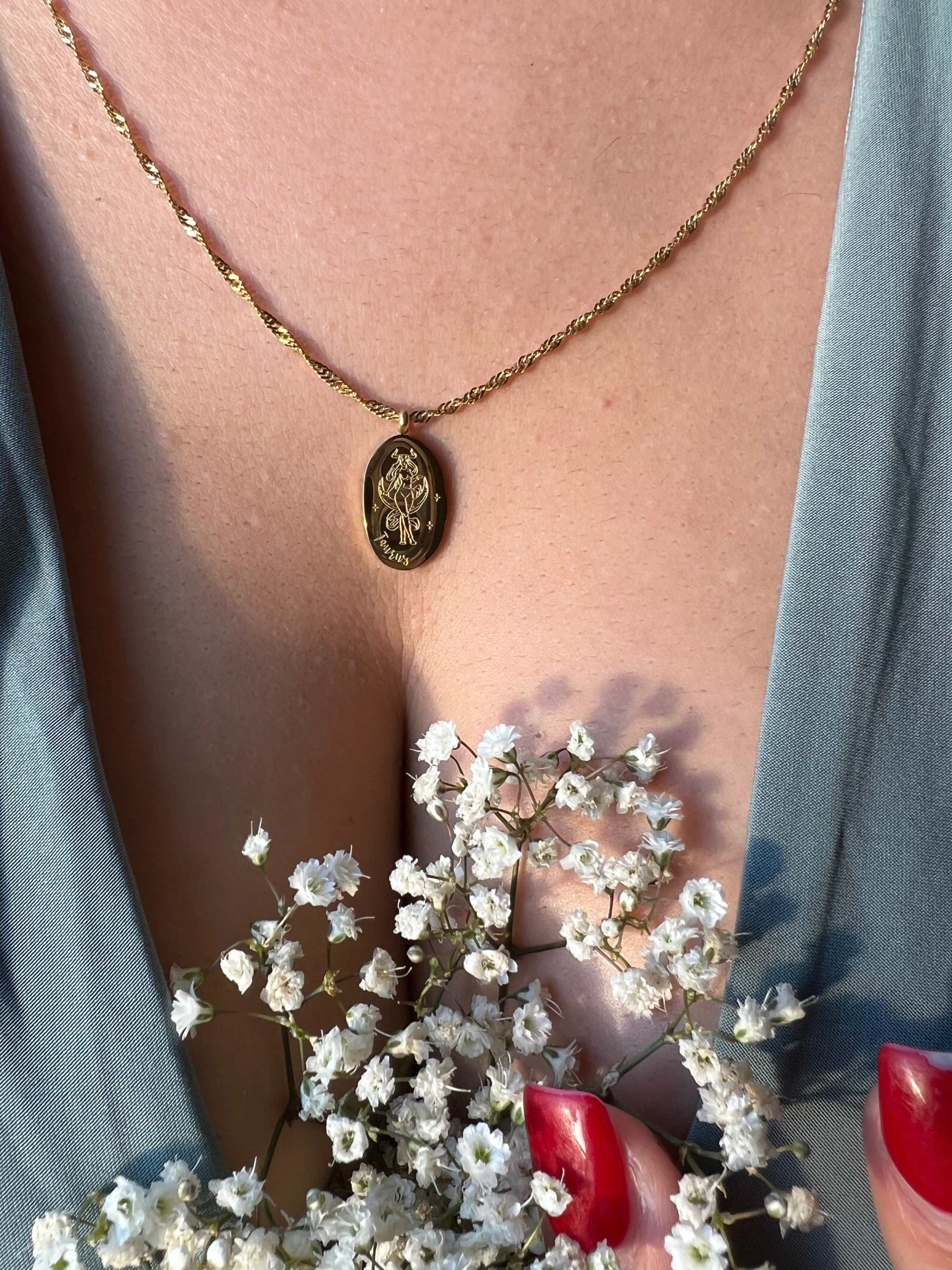 Dainty Zodiac Necklace - 18K Gold Filled - The Sparkling Squirrels & Co.